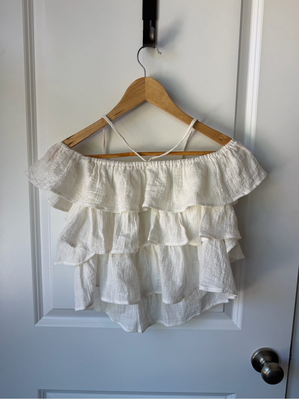 HYFVE White Ruffled Off-Shoulder Blouse